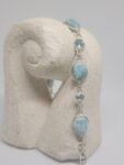 Brazalete con Larimar, Topacio y Plata 925