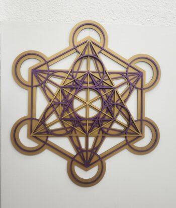 Cubo de Metatrón 80 cm pintado a mano